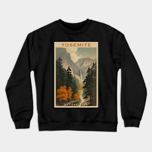 Yosemite National Park Vintage Travel Poster Crewneck Sweatshirt